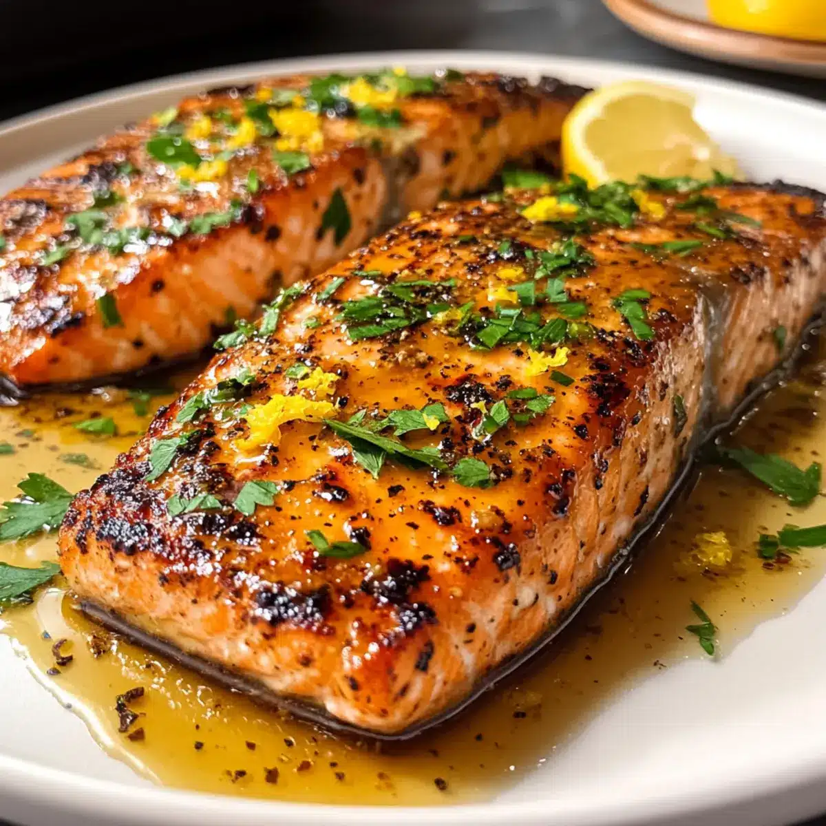 Zesty Gegrillter Honig-Senf-Lachs