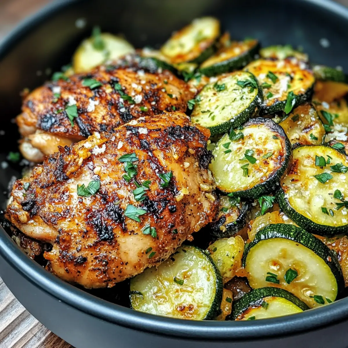 Asado Hähnchen mit Zitronen-Zucchini-Sautée