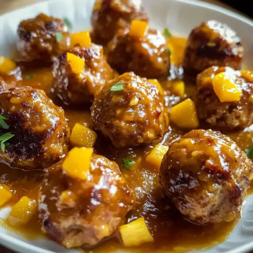 Karibische Mango-Sauce Fleischbällchen