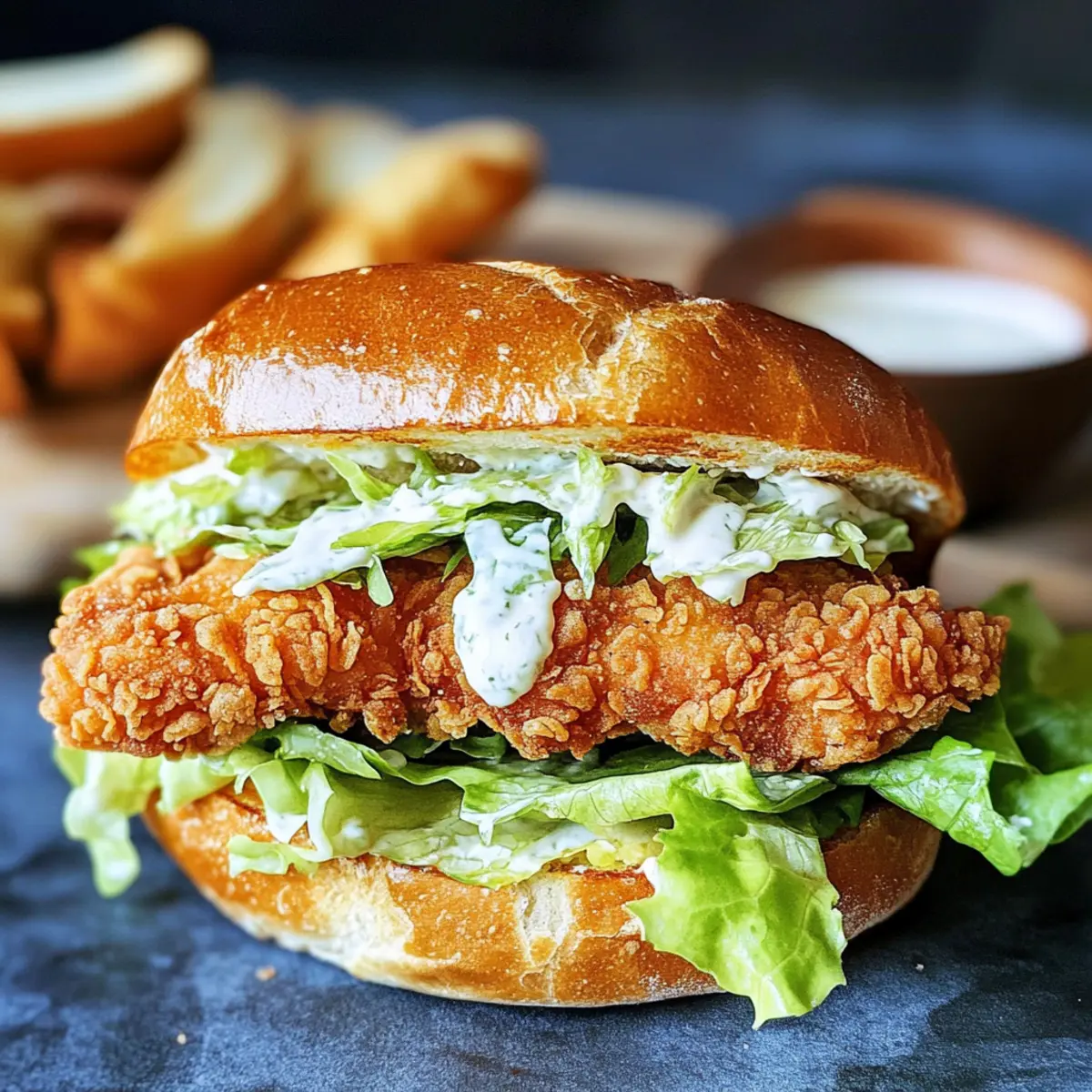 Crispy Chicken Caesar Sandwich
