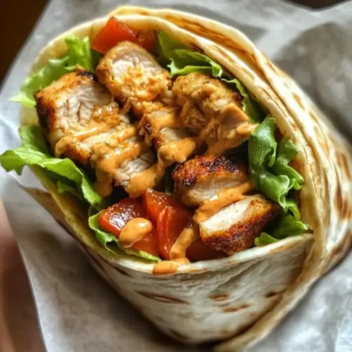 Honig Chipotle Hähnchen Wrap