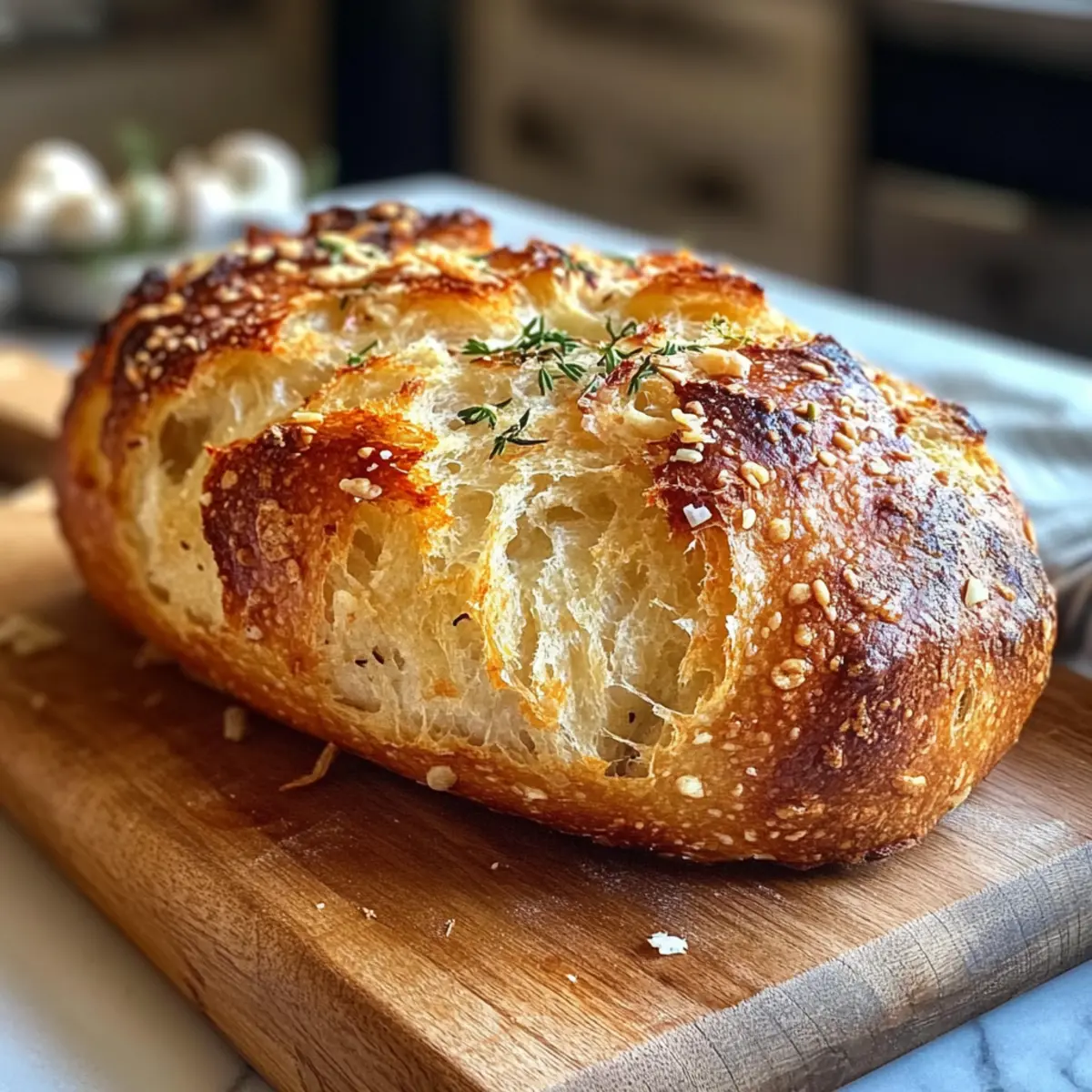 Parmesan Knoblauch Artisan Brot